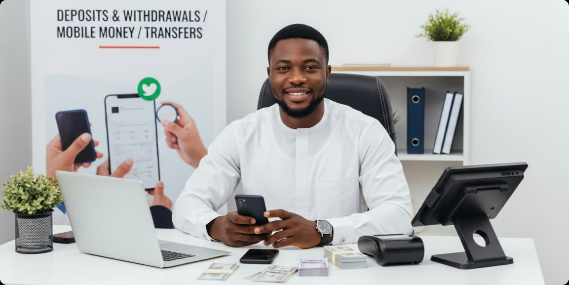 A payment agent at work